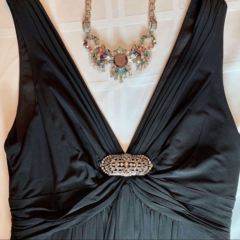 Bcbg Max Azria Black Floor Length Gown sz M